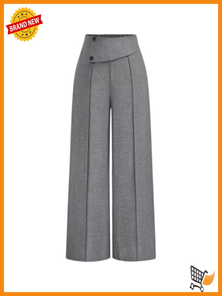 High Waist Straight Leg Dress Pants Business Casual Work Trousers